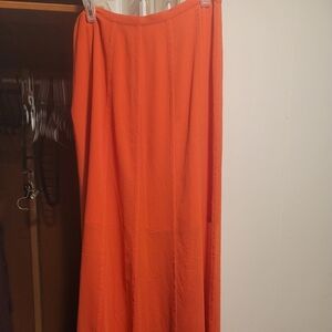 Orange maxi skirt